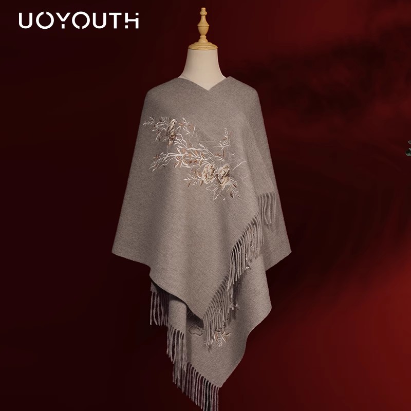 羊毛披肩外搭女2025新款冬季围巾