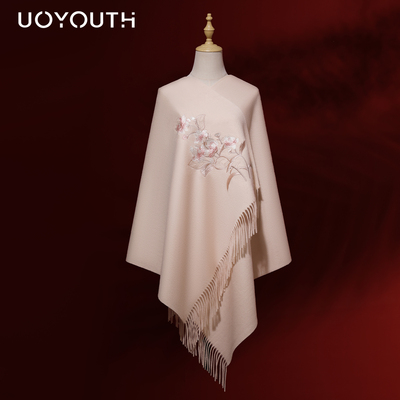 羊毛围巾披肩两用女2025新款冬季