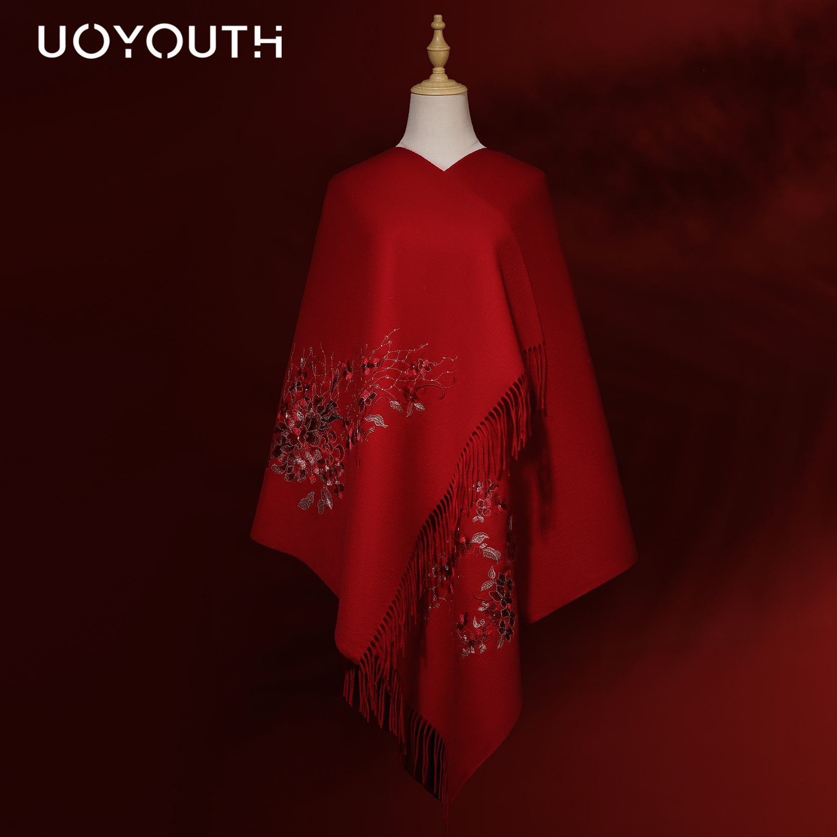 红色婚礼披肩女2025新款喜婆婆