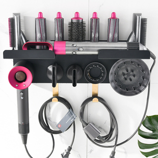 适用于戴森卷发棒收纳置物架吹风机支架卫生间免打孔吹风筒挂墙架