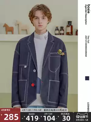 bosie autumn new suit male couple line design personality fashion women loose casual jacket tide
