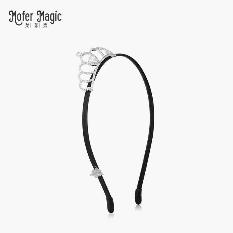 MoferMagic皇冠公主风发箍女韩范风头箍手工镶嵌水钻合金简约发卡
