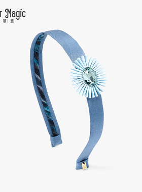 美菲麦复古太阳神蚕丝发箍女神范典雅头箍柔情天蓝色发饰魅力风尚