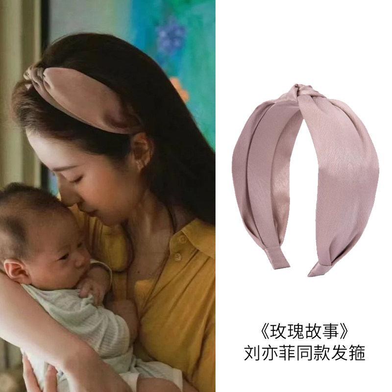 玫瑰的故事黄亦玫刘亦菲同款发箍真丝桑蚕丝拼接蝴蝶结发卡夹女