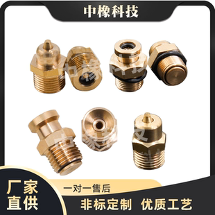 气胀轴气嘴尖头平头M10打气嘴转接头充气头纯铜气涨轴充气嘴