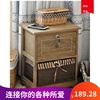American style solid wood simple and easy bedside cupboard Simplicity modern Lockers Drawer multi-storey Storage cabinet Retro