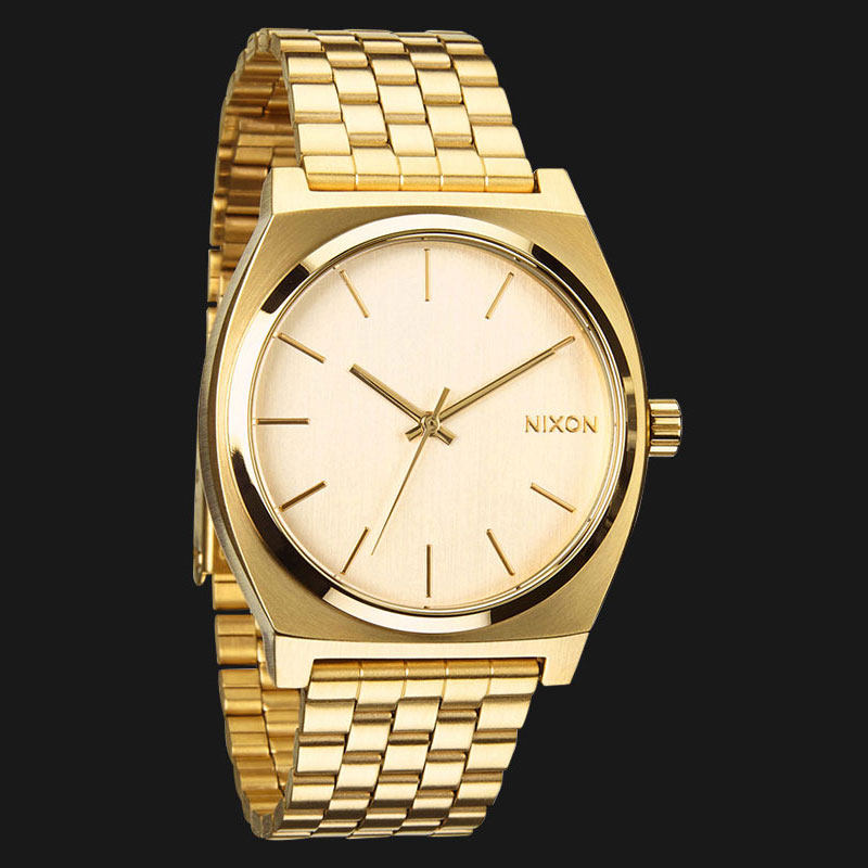 网红王北车同款代购nixon尼克松手表男女土豪金色方形腕表a045511