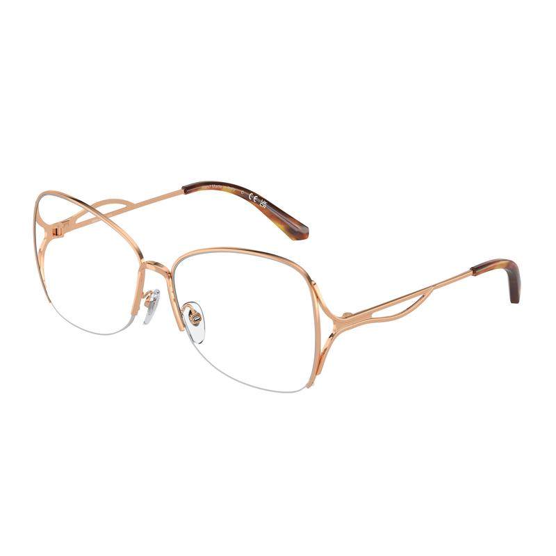 代购Alain Mikli女士眼镜架金属不规则框玫瑰金透明镜片日常佩戴