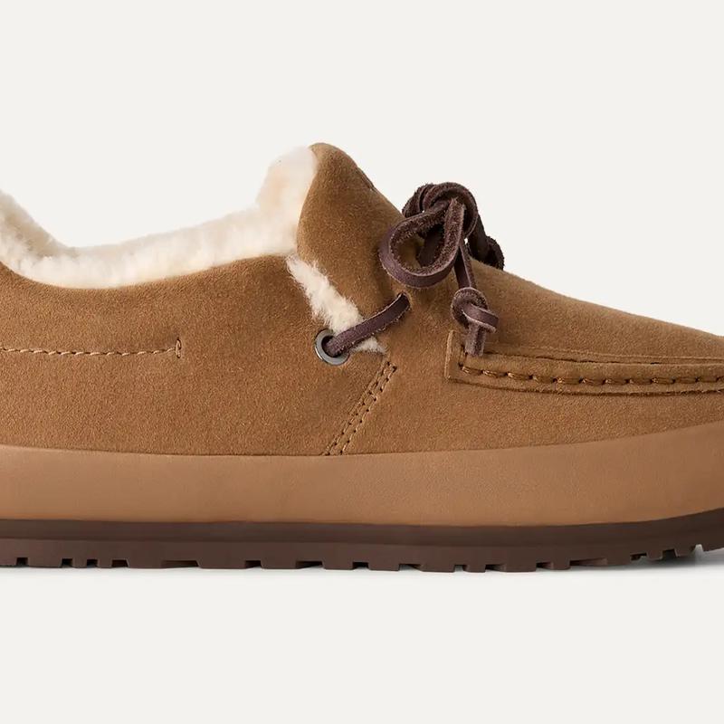 代购UGG 经典潮流 百搭舒适 女性的 Quill 套脚鞋绒面革一脚蹬休