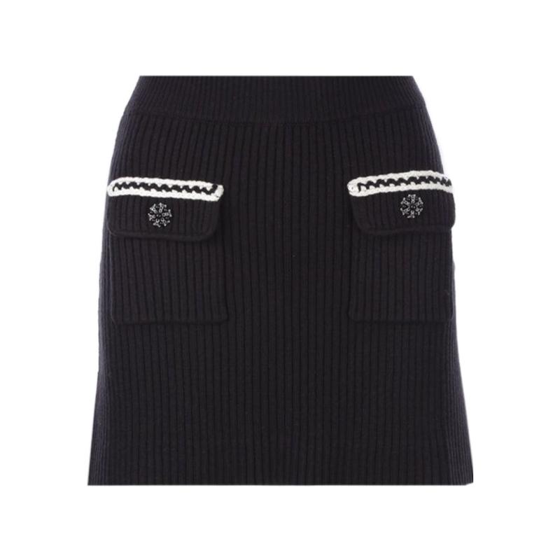 Self-Portrait针织半身裙女士柔软舒适透气亲肤显瘦效果时尚百搭