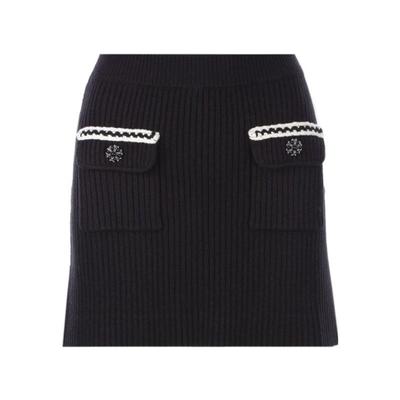 Self-Portrait针织半身裙女士柔软舒适透气亲肤显瘦效果时尚百搭