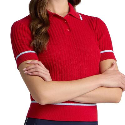 海外代购GFORE女士高尔夫Polo衫透气亲肤纹理针织短袖高尔夫运动