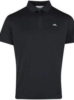 代购JLindeberg金林德伯格男士高尔夫POLO衫吸汗透气纯色修身