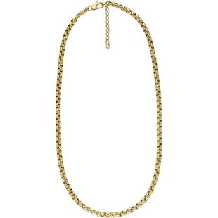 代购Fossil化石项链男士优雅百搭精致经典金色不锈钢简约设计延