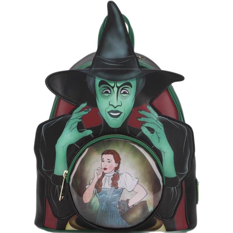 代购Loungefly背包女迷你双肩包便携收纳多层设计金属拉链图案痛