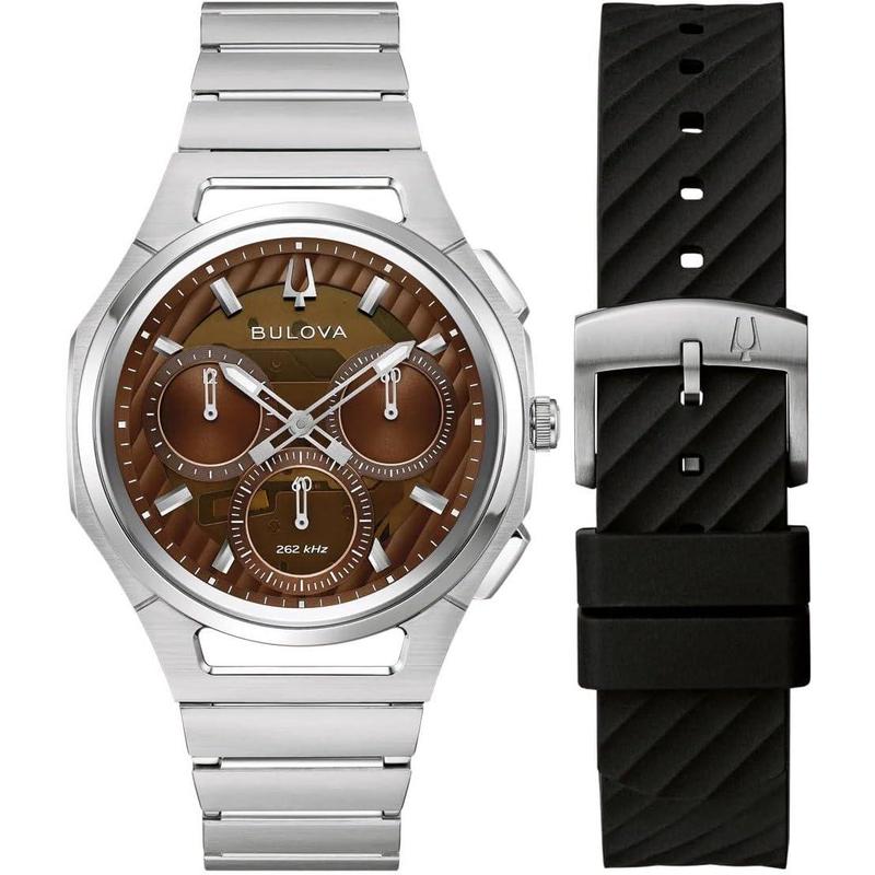 海外代购BULOVA/宝路华男士手表欧美腕表计时码表夜光显示不锈钢