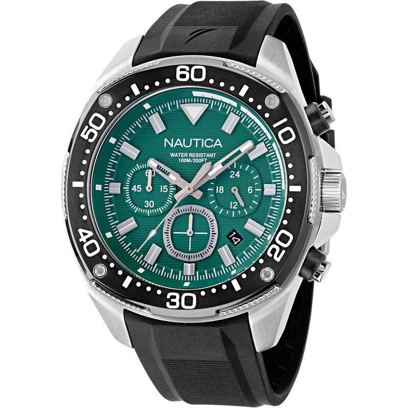 代购nautica诺帝卡手表男士计时夜光刻度标记日期显示石英46mm