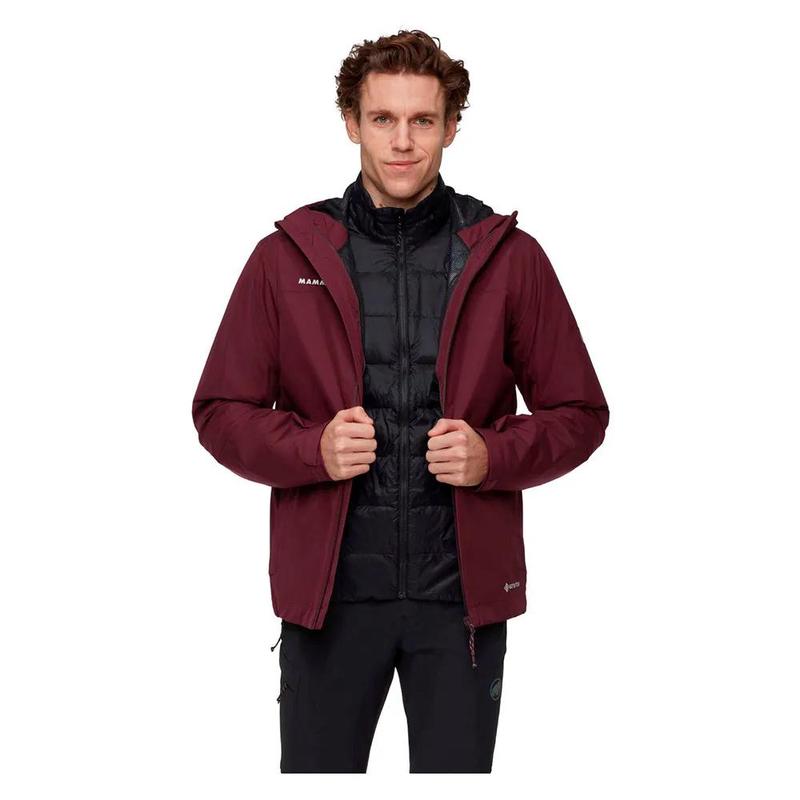 代购Mammut猛犸象男士冲锋衣防水防风保暖羽绒服连帽长款三合一外