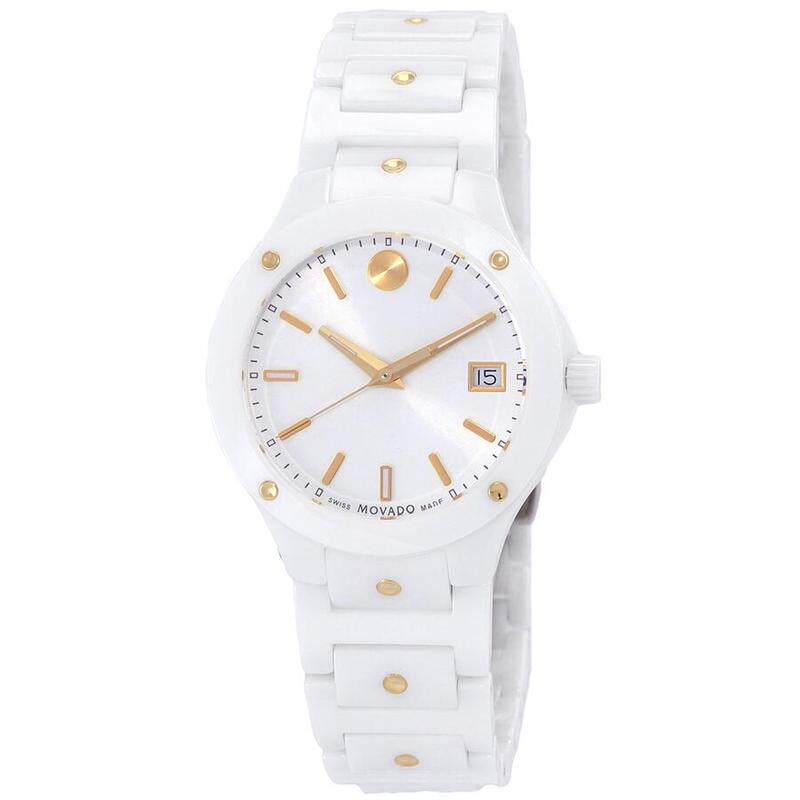 海外代购Movado/摩凡陀女士手表瑞士腕表日历显示蓝宝石镜面