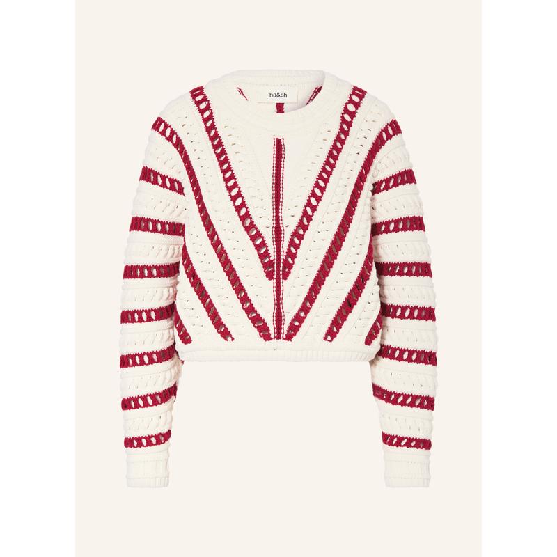 代购bash女士毛衣保暖透气棉混镂空秋冬日常针织爆款复古