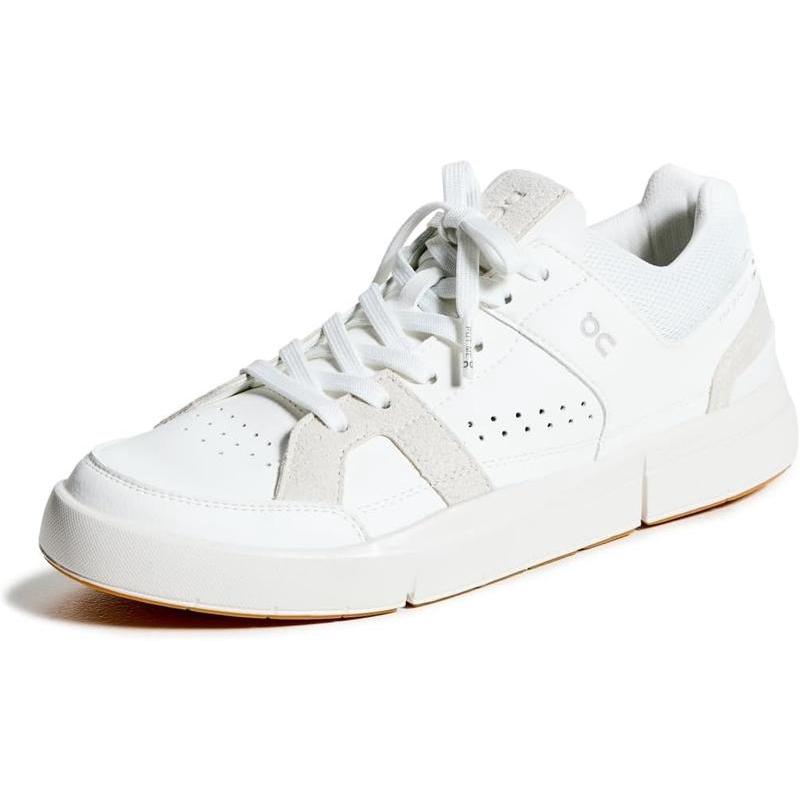 代购ON昂跑女士网球鞋缓震轻便舒适支撑性强白色透气孔设计厚底低