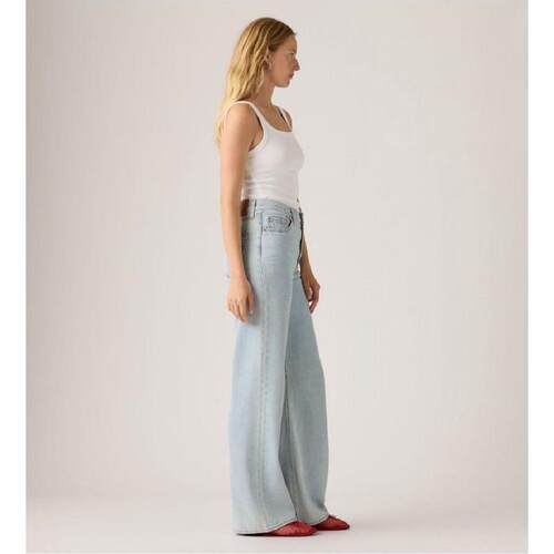 海外代购Levi’s/李维斯女士运动牛仔裤浅蓝阔腿日常休闲