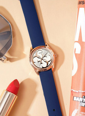 代购GUESS W1146L2 Micro G 28mm 盖尔斯手表女蓝色表带石英休闲