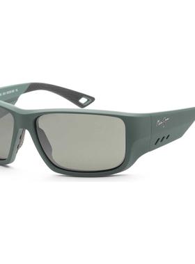 代购MauiJim男士太阳镜偏光防紫外线高清视野抗眩光方形绿色