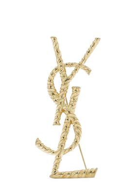 代购saint laurent男士金属胸针简约复古做旧工艺厘米长项链