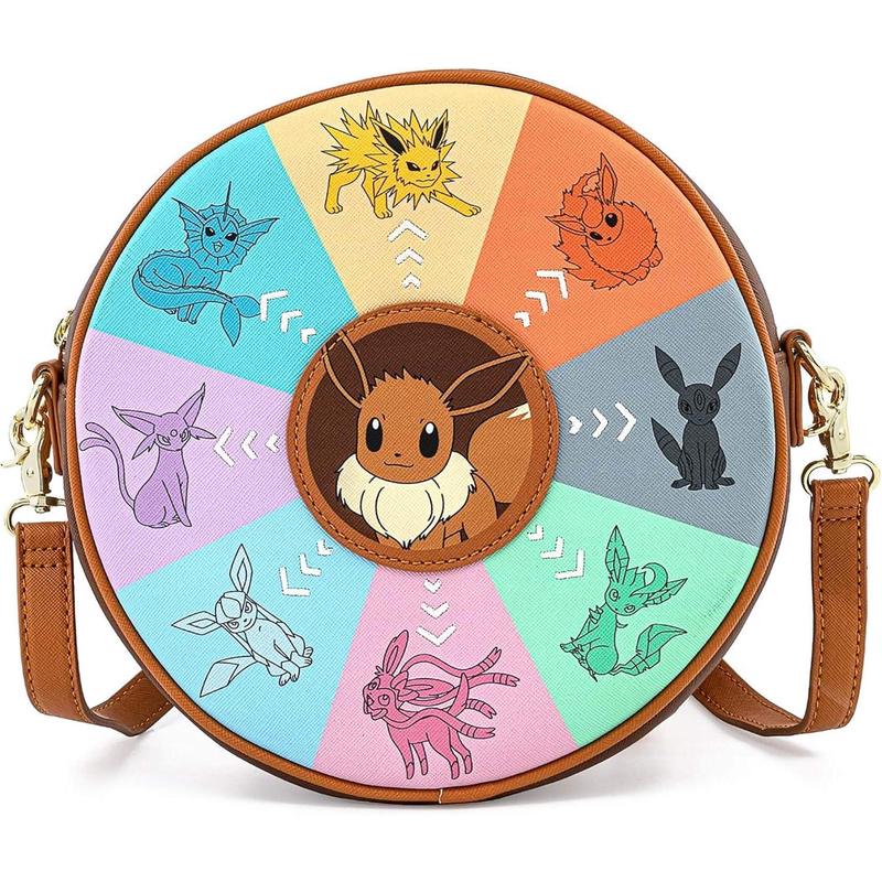 代购Loungefly女包宝可梦伊布进化版个性痛包圆形休闲斜挎单肩包