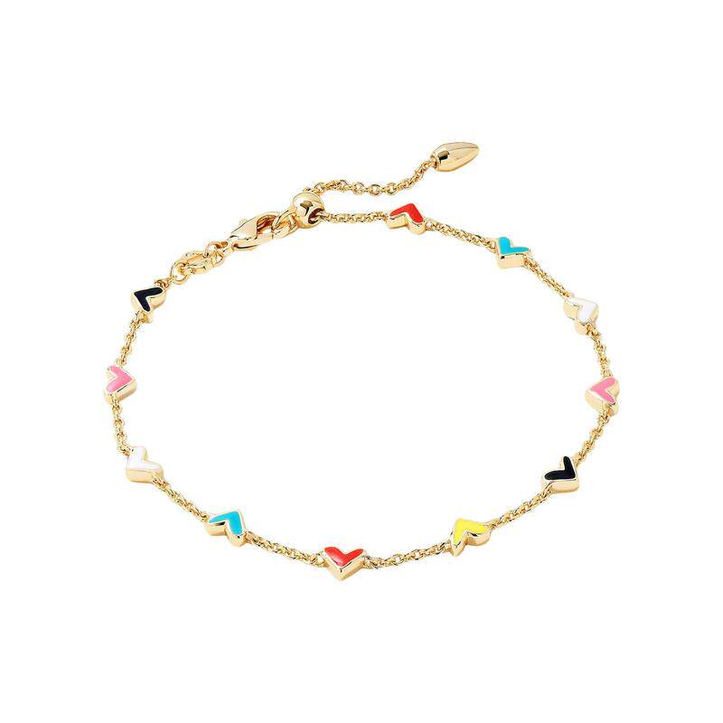 代购Kendra Scott女士手链精致简约时尚优雅金色多色心形吊坠