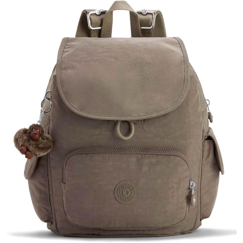 代购Kipling女士双肩包主仓带磁吸盖前袋拉链设计侧边翻盖口袋