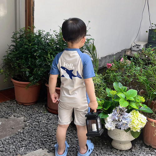 男童连体泳衣儿童夏季海边沙滩