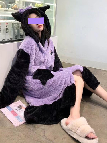 库洛米睡衣女秋冬季新款加绒加厚