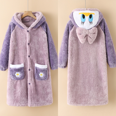 可外穿儿童睡袍加绒加厚家居服