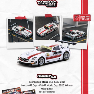 2015款奔驰SLS AMG GT3 FIA 冠军赛车 TW 1:64 仿真合金汽车模型