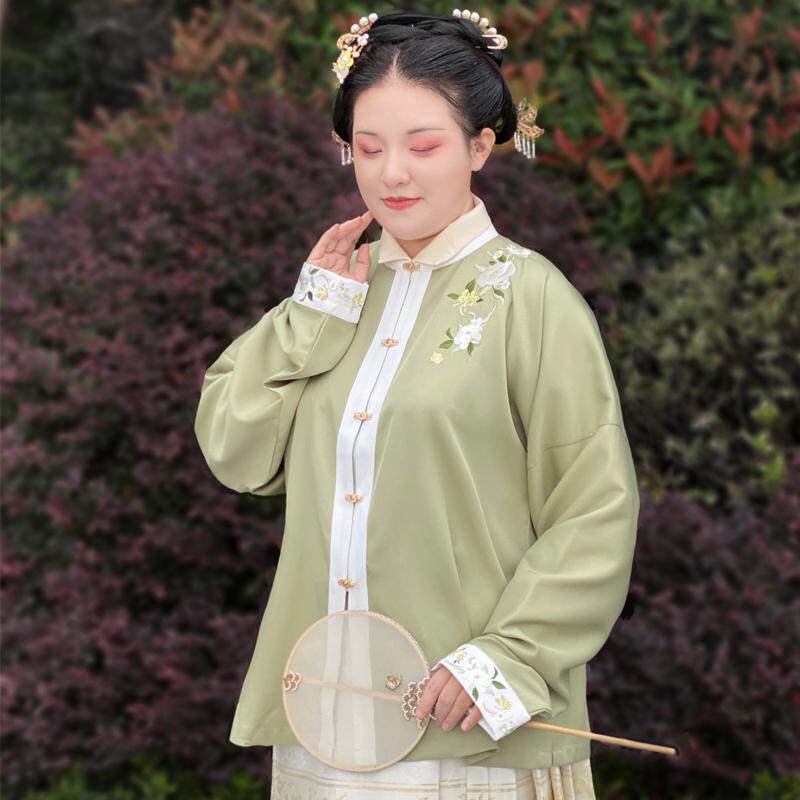 随淇自然【月中来】绣花立领上衫原创大码汉服明制窄袖上衣日常款,女装/女士精品,汉服上装,淘宝优惠券,粉丝福利购,淘宝优惠卷