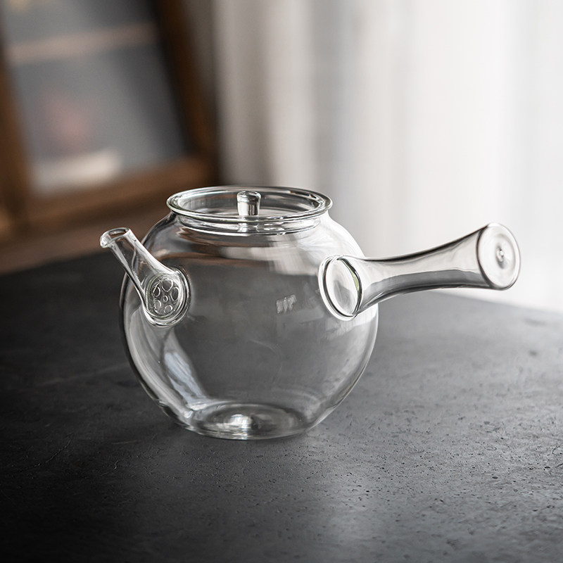 草木祠 耐热玻璃侧把壶 带过滤电陶炉煮茶壶烧水壶泡茶壶大花茶壶,餐饮具,茶壶,淘宝优惠券,粉丝福利购,淘宝优惠卷