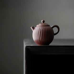 草木祠陶瓷手工茶壶带过滤孔泡茶器山楂红高档泡茶壶功夫茶具小壶