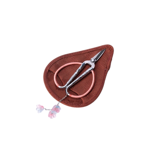 草木祠不锈钢小剪刀茶包剪布套袋家用包装剪线头茶剪茶艺茶道配件