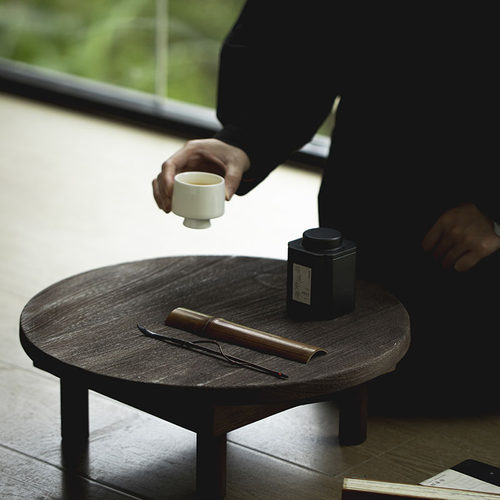 小茶几茶桌圆形便携折叠日式实木