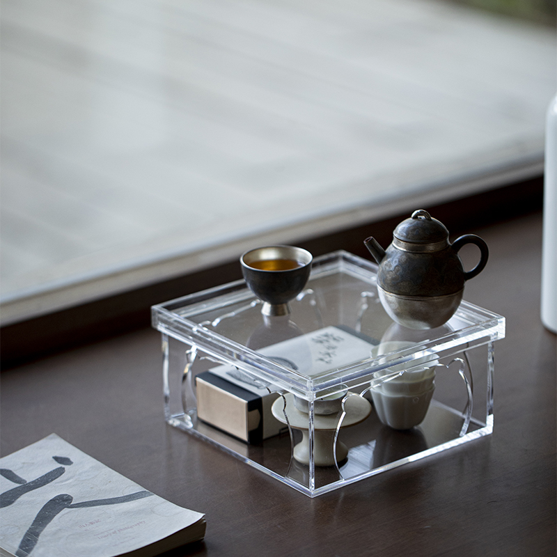小清新亚克力茶台干泡花架