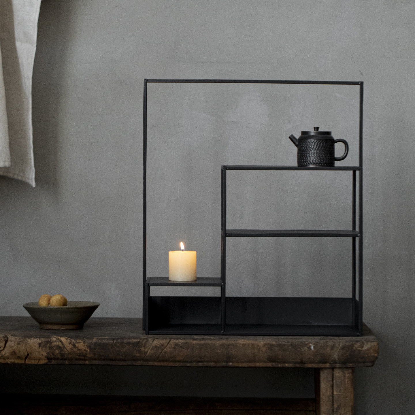 草木祠日式铁艺茶棚架茶室收纳架茶具架复古博古架展示架茶道配件,餐饮具,茶具架,淘宝优惠券,粉丝福利购,淘宝优惠卷