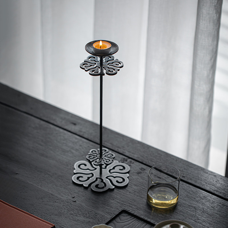 草木祠中式铁艺烛台蜡烛油灯台香薰香炉禅意复古手工茶室摆件装饰,餐饮具,茶道/零配,淘宝优惠券,粉丝福利购,淘宝优惠卷