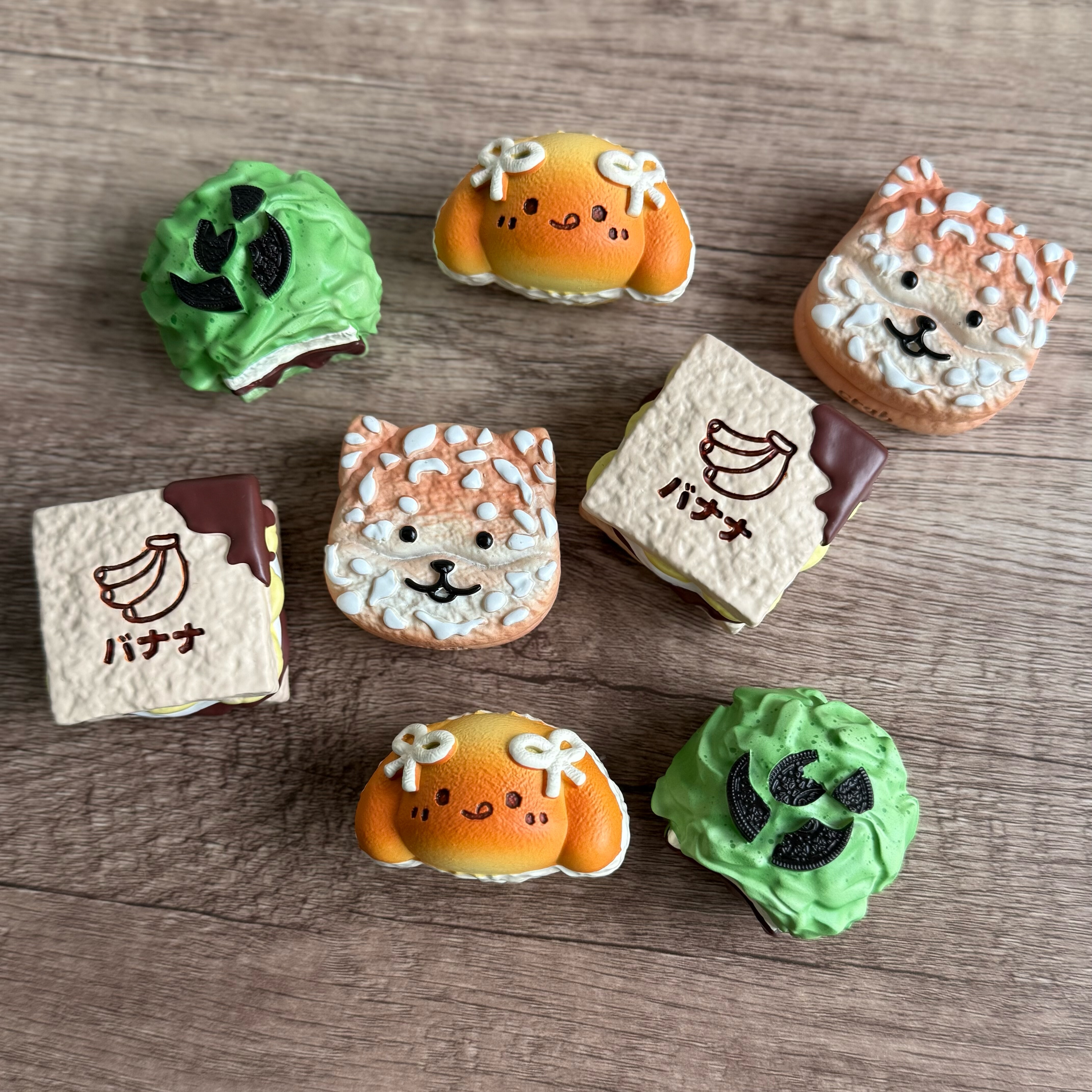 12月28号上新 磁小蟹 香蕉巧克力三明治 抹茶奶贝 兔子奶油面包