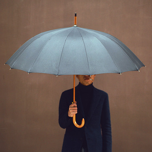 绅士长柄雨伞男商务雨伞 NHO2英伦高档实木雨伞复古全木制木柄英式