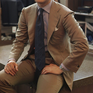 NHO2氮氢氧男士 手工西装 定制羊毛面料商务修身 绅士西服 SOLARO风格