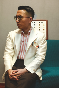 商务休闲修外套修身 定制桑蚕双宫丝米白色婚礼单西服夏季 NHO2男装