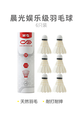 晨光体育耐打型娱乐级羽毛球(6只装)AST09310