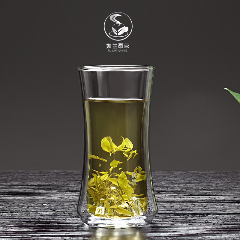 如兰雨茗耐高温玻璃创意绿茶杯